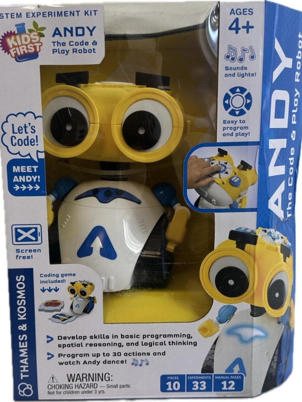 Kids First Andy Code & Play Robot STEM Coding Toy Ages 4+